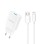 Dudao A4EU USB-A 2.1A wall charger - white + USB-A - Lightning cable