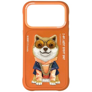 Nimmy Glasses Cool Dog Case for iPhone 17 Pro Max - Orange Nimmy Glasses Cool Dog Case for iPhone 17 Pro Max - Orange