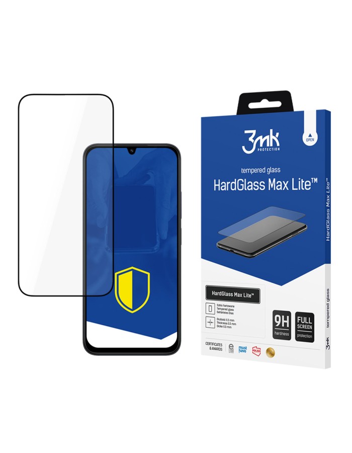 3mk HardGlass Max Lite Black Tempered Glass for Xiaomi Redmi Note 15 Pro