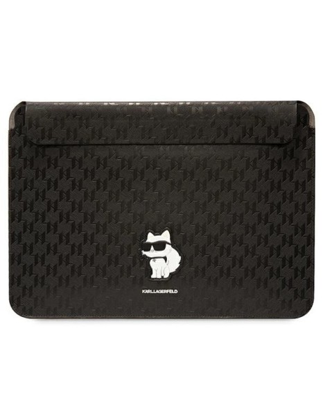 Karl Lagerfeld Saffiano Monogram Choupette case for a 14" laptop - black