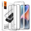 Spigen ALM Glass FC tempered glass for iPhone 13 / 13 Pro / 14 / 16e / 17e - black 2 pcs. Spigen ALM Glass FC tempered glass for iPhone 13 / 13 Pro / 14 / 16e / 17e - black 2 pcs.