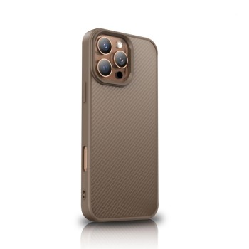 Wozinsky Carbon Fiber Case with MagSafe for Samsung Galaxy S25 Ultra - Brown