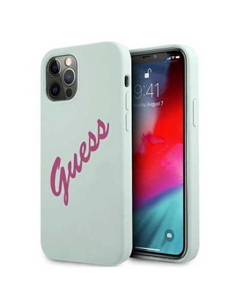 Guess GUHCP12LLSVSBF iPhone 12 Pro Max 6.7" blue fuchsia/blue fuschia hardcase Silicone Vintage