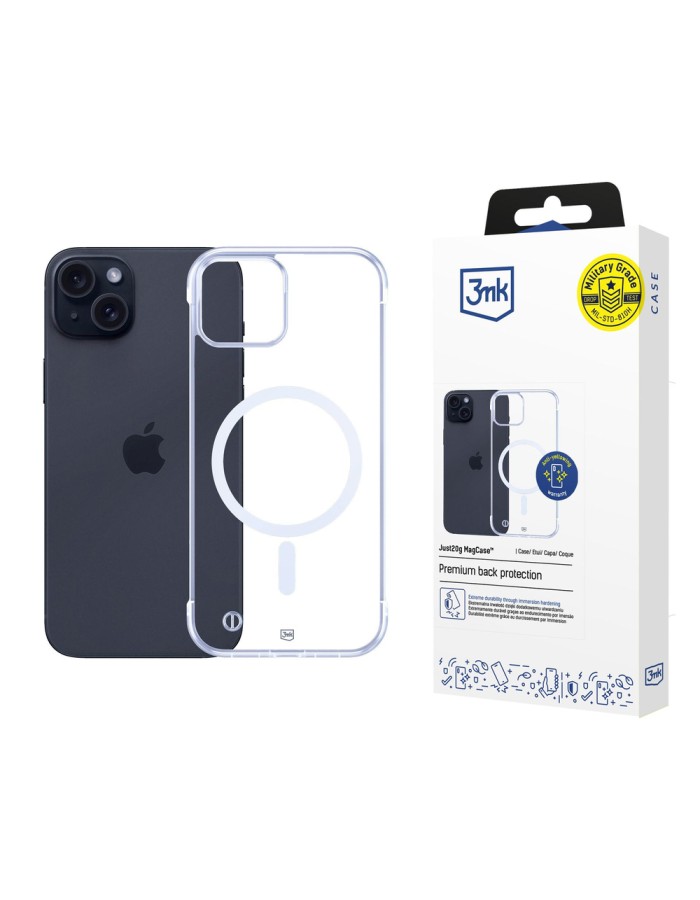 3mk Just20g MagCase for iPhone 15 Plus - transparent
