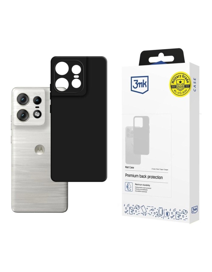 3mk Matt Case for Motorola Edge 50 Pro - Black