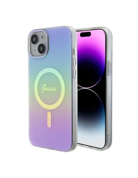 Guess GUHMP15SHITSU iPhone 15 6.1" purple/purple hardcase IML Iridescent MagSafe Guess GUHMP15SHITSU iPhone 15 6.1" purple/purple hardcase IML Iridescent MagSafe