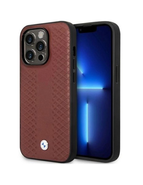 Case BMW BMHCP14X22RFGR iPhone 14 Pro Max 6.7" Burgundy/burgundy Leather Diamond Pattern Case BMW BMHCP14X22RFGR iPhone 14 Pro Max 6.7" Burgundy/burgundy Leather Diamond Pattern