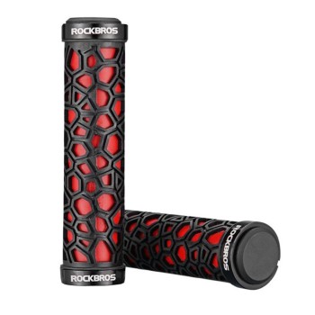 Rockbros 2017-14ARD bicycle grips - black and red Rockbros 2017-14ARD bicycle grips - black and red