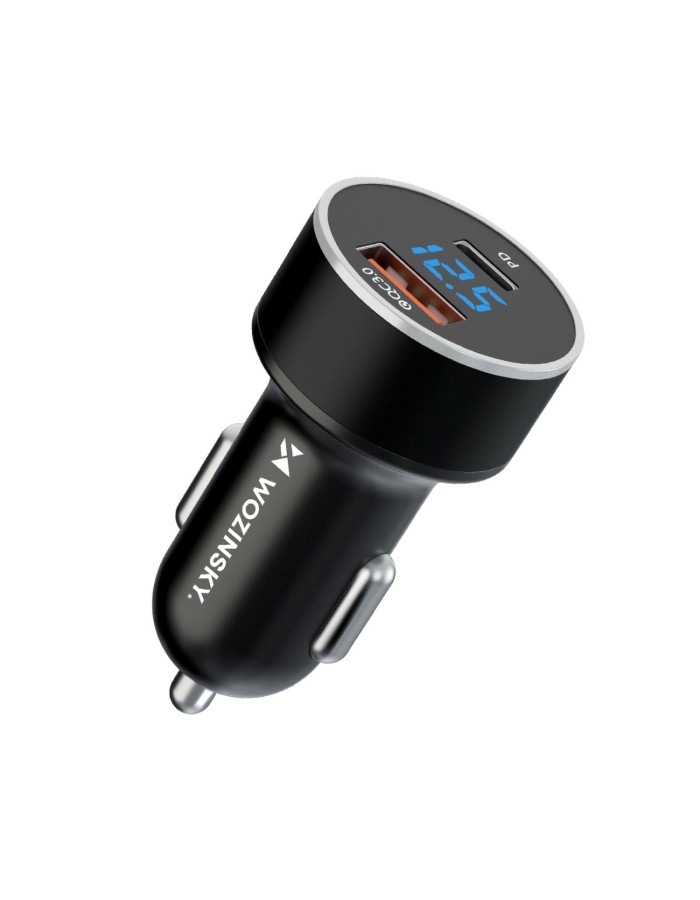 Wozinsky WDCCAC USB-C USB-A 36W Car Charger - Black
