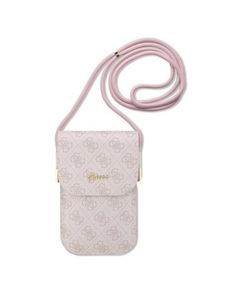 Guess handbag GUOWBP4SNSP - pink 4G Metal Script Logo Guess handbag GUOWBP4SNSP - pink 4G Metal Script Logo