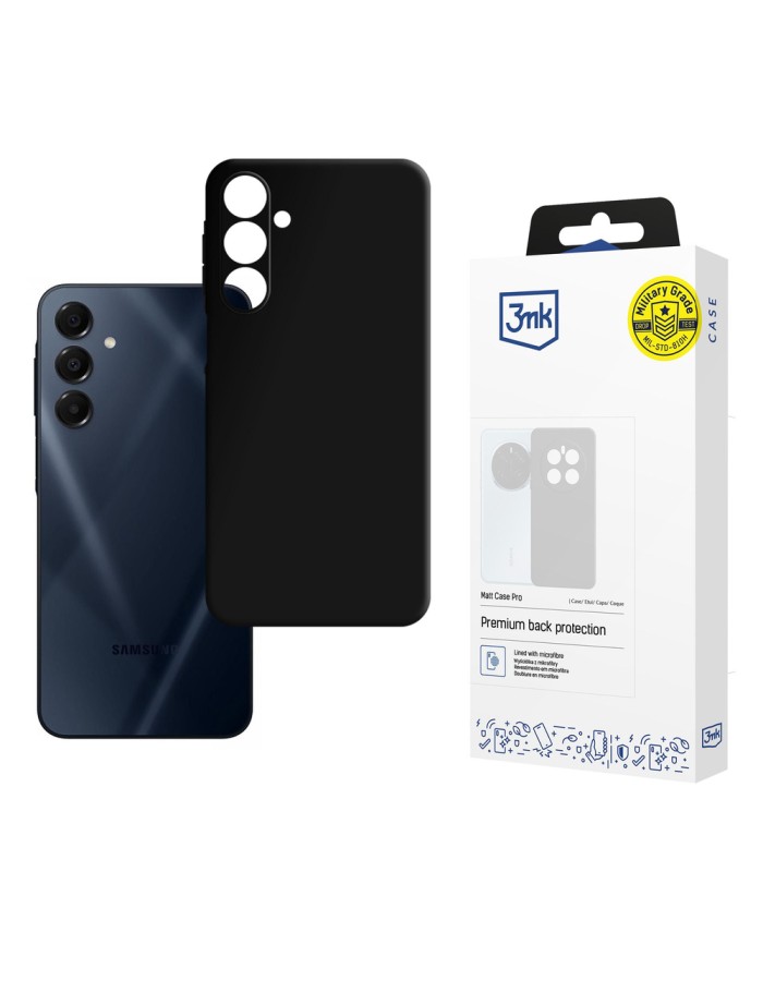 3mk Matt Case Pro for Samsung Galaxy A16 - Black