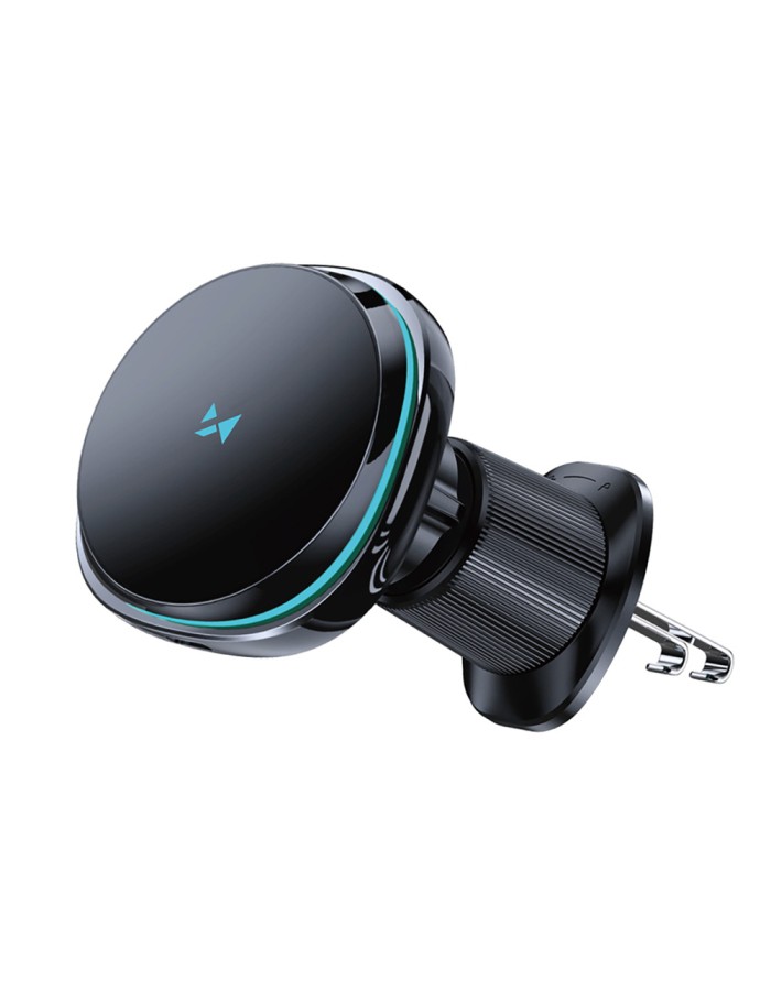 Wozinsky WCT5-Q6S2Y Car Holder with Qi/MagSafe 15W Inductive Charger for Ventilation Grill with Fan - Black Wozinsky WCT5-Q6S2Y Car Holder with Qi/MagSafe 15W Inductive Charger for Ventilation Grill with Fan - Black