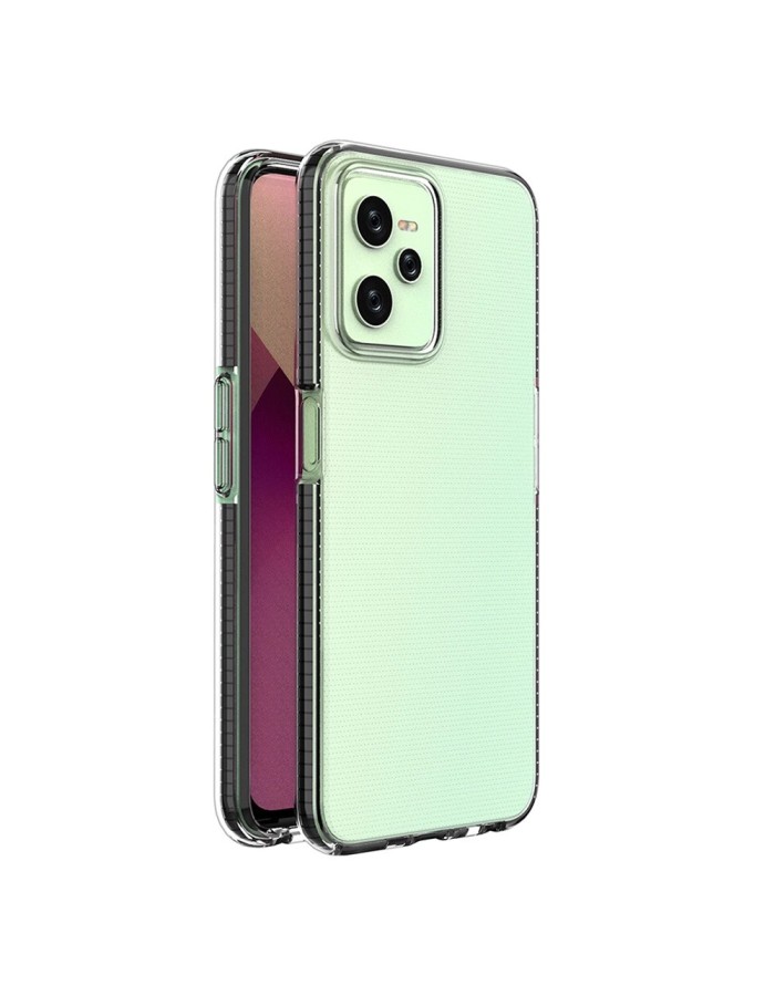 Spring Case case for Realme C35 silicone cover with frame black Spring Case case for Realme C35 silicone cover with frame black