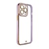 Fashion Case for iPhone 12 Pro Gold Frame Gel Cover Purple Fashion Case for iPhone 12 Pro Gold Frame Gel Cover Purple