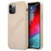 Guess GUHCP12LRSAVSLG iPhone 12 Pro Max 6.7" gold/gold hardcase Saffiano Vintage Script Guess GUHCP12LRSAVSLG iPhone 12 Pro Max 6.7" gold/gold hardcase Saffiano Vintage Script