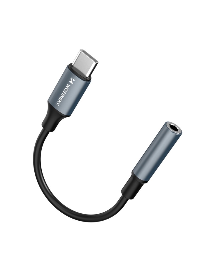Wozinsky WACM-01 USB-C Adapter - 3.5mm Mini Jack - Black