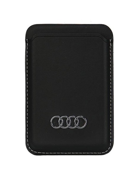 Audi Synthetic Leather magnetic wallet compatible with MagSafe - black