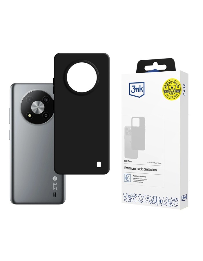 3mk Matt Case for ZTE Blade A73 - Black