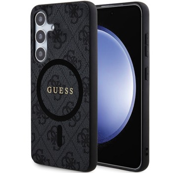 Guess 4G Collection Leather Metal Logo MagSafe Case for Samsung Galaxy S24 - Black Guess 4G Collection Leather Metal Logo MagSafe Case for Samsung Galaxy S24 - Black