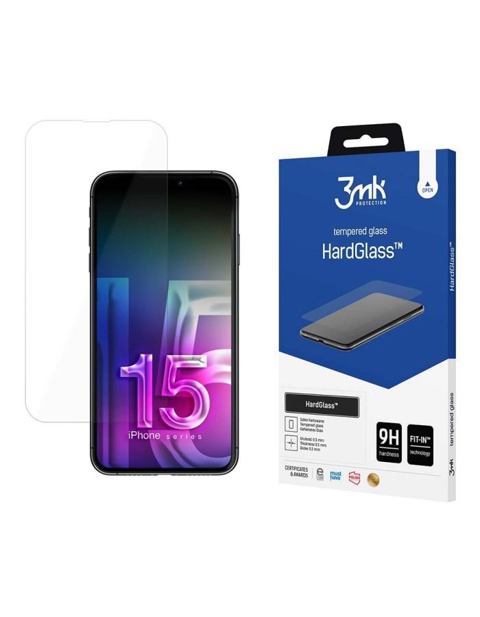 Apple iPhone 15 Plus - 3mk HardGlass™ Apple iPhone 15 Plus - 3mk HardGlass™
