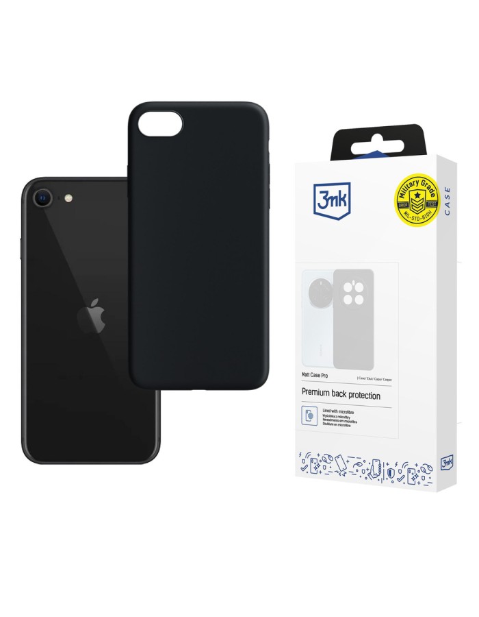3mk Matt Case Pro for iPhone SE 2020 - Black