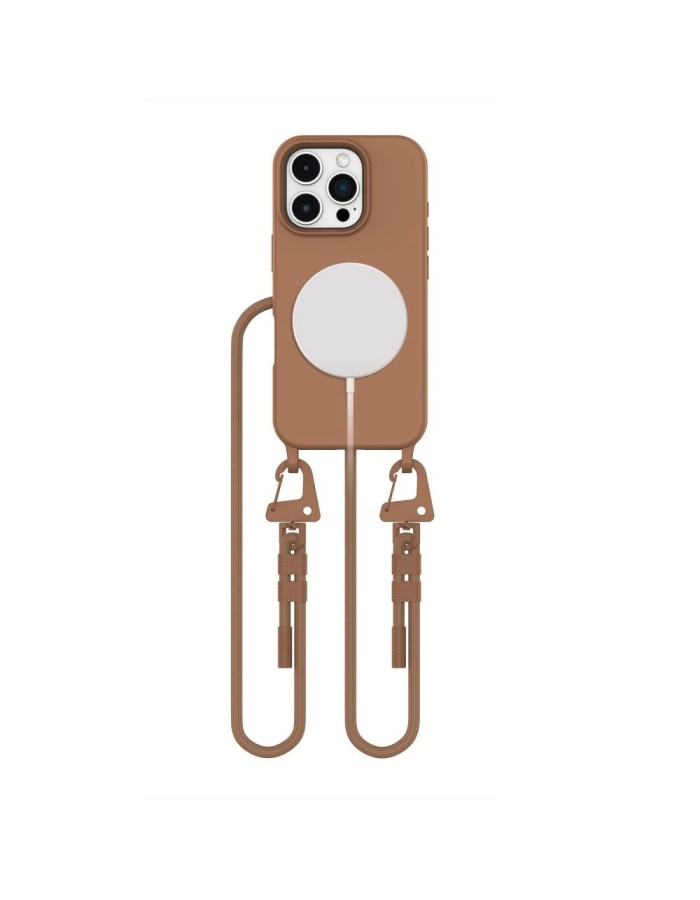 Tech-Protect MagNecklace MagSafe Case for iPhone 16 Pro Max - Brown Tech-Protect MagNecklace MagSafe Case for iPhone 16 Pro Max - Brown