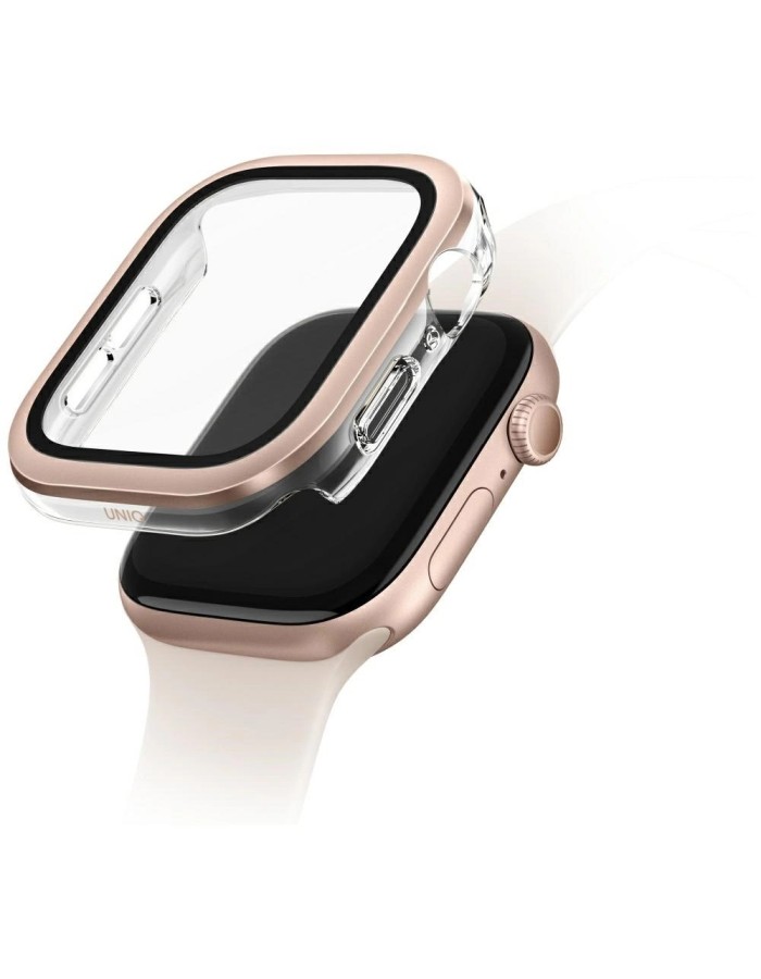 Uniq Voute Tempered Glass Case for Apple Watch 10 46mm - Rose Gold Uniq Voute Tempered Glass Case for Apple Watch 10 46mm - Rose Gold