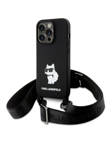 Karl Lagerfeld KLHCP15XSCBSCNK iPhone 15 Pro Max 6.7" hardcase black/black Crossbody Silicone Choupette