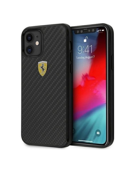 Ferrari FERCAHCP12SBK iPhone 12 mini 5.4" black/black hardcase On Track Real Carbon Ferrari FERCAHCP12SBK iPhone 12 mini 5.4" black/black hardcase On Track Real Carbon