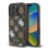 Guess Peony On 4G Background MagSafe case for iPhone 16 Pro - brown