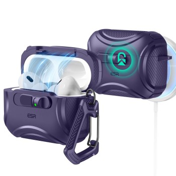 ESR Cyber FlickLock MagSafe Case for AirPods Pro 3 - Purple ESR Cyber FlickLock MagSafe Case for AirPods Pro 3 - Purple