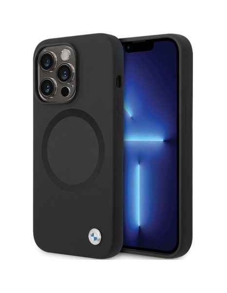BMW BMHMP14XSILBK2 case for iPhone 14 Pro Max 6.7" - black Signature Liquid Silicone MagSafe BMW BMHMP14XSILBK2 case for iPhone 14 Pro Max 6.7" - black Signature Liquid Silicone MagSafe