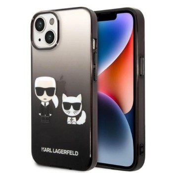 Karl Lagerfeld KLHCP14MTGKCK iPhone 14 Plus 6,7 "hardcase black / black Gradient Ikonik Karl &amp;amp; Choupette