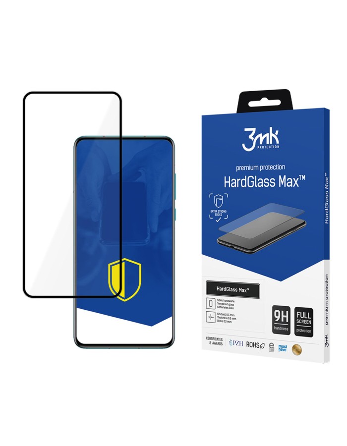 Reinforced Tempered Glass 3mk HardGlass Max Black for Huawei P40 Pro + 5G