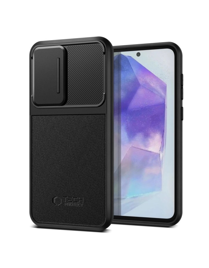 Tech-Protect Velar Cam+ Case for Samsung Galaxy A55 5G - Black