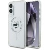 Karl Lagerfeld Button Choupette Head Printed Logo MagSafe Case for Samsung Galaxy S25 Edge - White