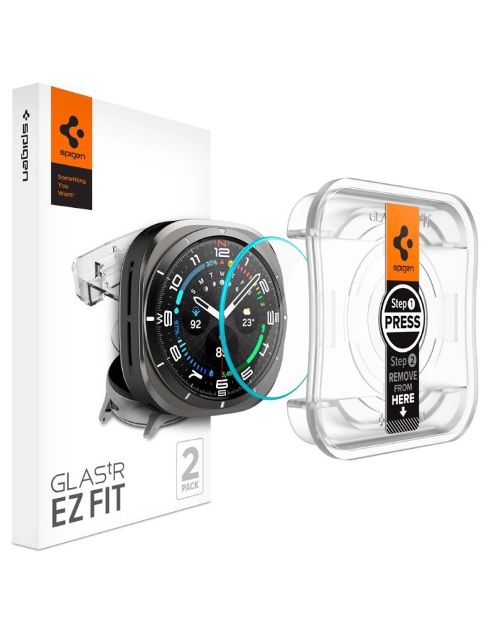 Spigen Glas.TR EZ Fit Tempered Glass for Samsung Galaxy Watch Ultra (47mm) - Clear (2-pack) Spigen Glas.TR EZ Fit Tempered Glass for Samsung Galaxy Watch Ultra (47mm) - Clear (2-pack)