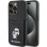 Karl Lagerfeld Saffiano Cardslot Karl&amp;amp;Choupette Metal Pin case for iPhone 15 Pro - black