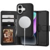 Tech-Protect Wallet MagSafe case with wallet for iPhone 16 - black Tech-Protect Wallet MagSafe case with wallet for iPhone 16 - black