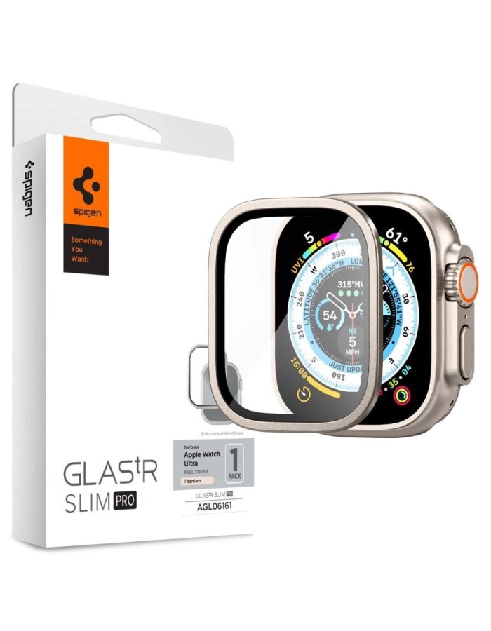 Spigen Glas.tR Slim Pro Tempered Glass for Apple Watch Ultra (49mm) - Beige Spigen Glas.tR Slim Pro Tempered Glass for Apple Watch Ultra (49mm) - Beige