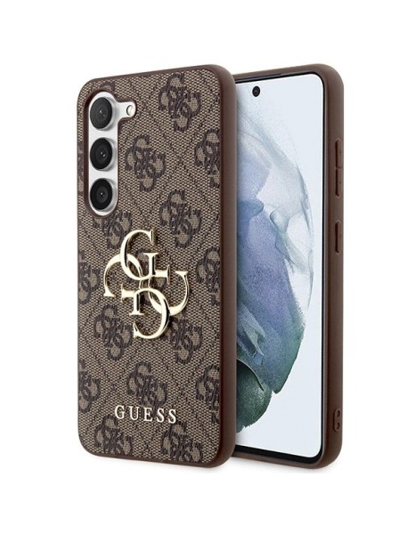 Guess GUHCS23S4GMGBR S23 S911 brown/brown hardcase 4G Big Metal Logo Guess GUHCS23S4GMGBR S23 S911 brown/brown hardcase 4G Big Metal Logo