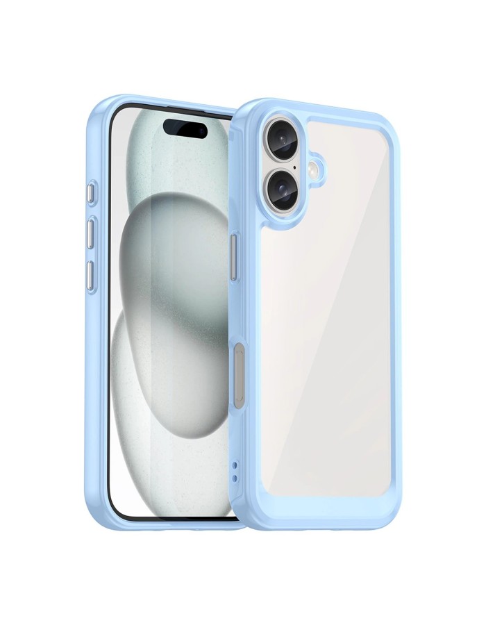 Outer Space Case with Gel Frame for iPhone 16 Plus - Blue Outer Space Case with Gel Frame for iPhone 16 Plus - Blue