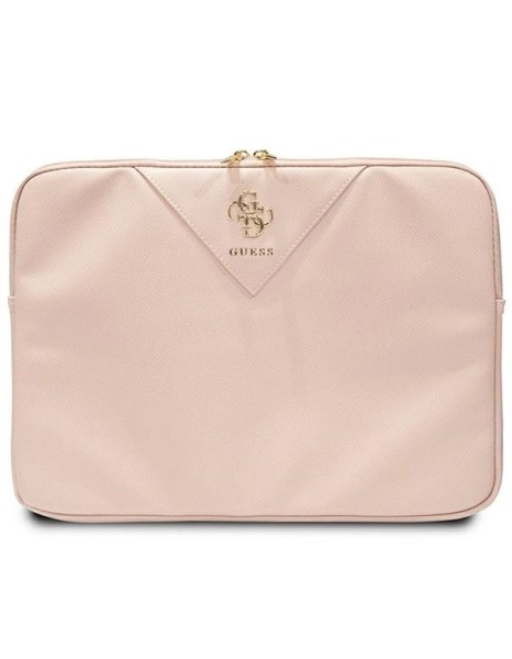 Guess Triangle 4G cover for a 14" laptop - pink Guess Triangle 4G cover for a 14" laptop - pink