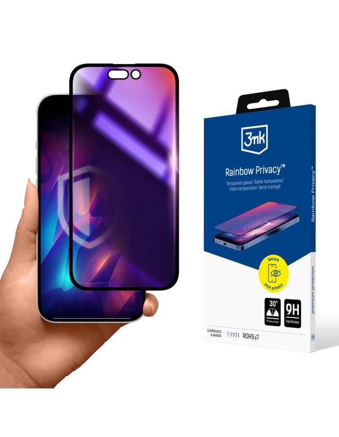 3mk Rainbow Privacy Tempered Glass for Apple iPhone 14 Pro Max