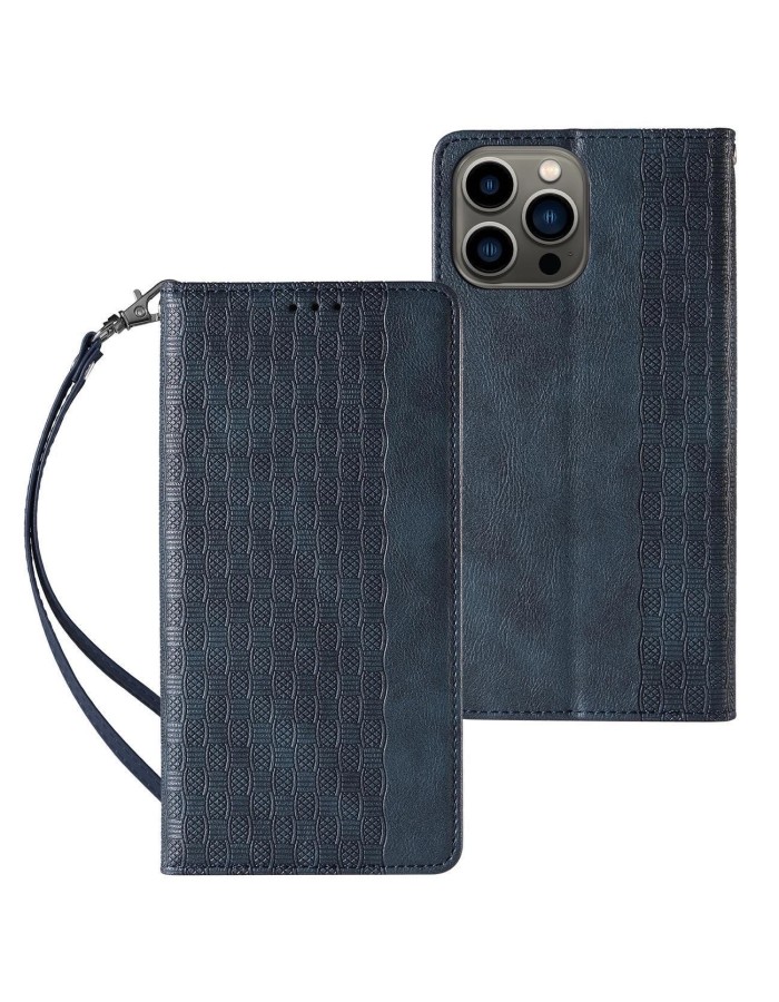 Magnet Strap Case Case for iPhone 14 Pro Max Flip Wallet Mini Lanyard Stand Blue Magnet Strap Case Case for iPhone 14 Pro Max Flip Wallet Mini Lanyard Stand Blue