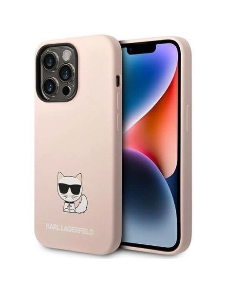 Karl Lagerfeld KLHCP14XSLCTPI iPhone 14 Pro Max 6.7 "hardcase light pink / light pink Silicone Choupette Body
