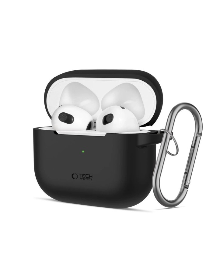 Tech-Protect Silicone Hook Case for Apple AirPods 3 - Black