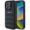AMG Leather Debossed Lines Black Logo iPhone 16 Pro Max Case - Black