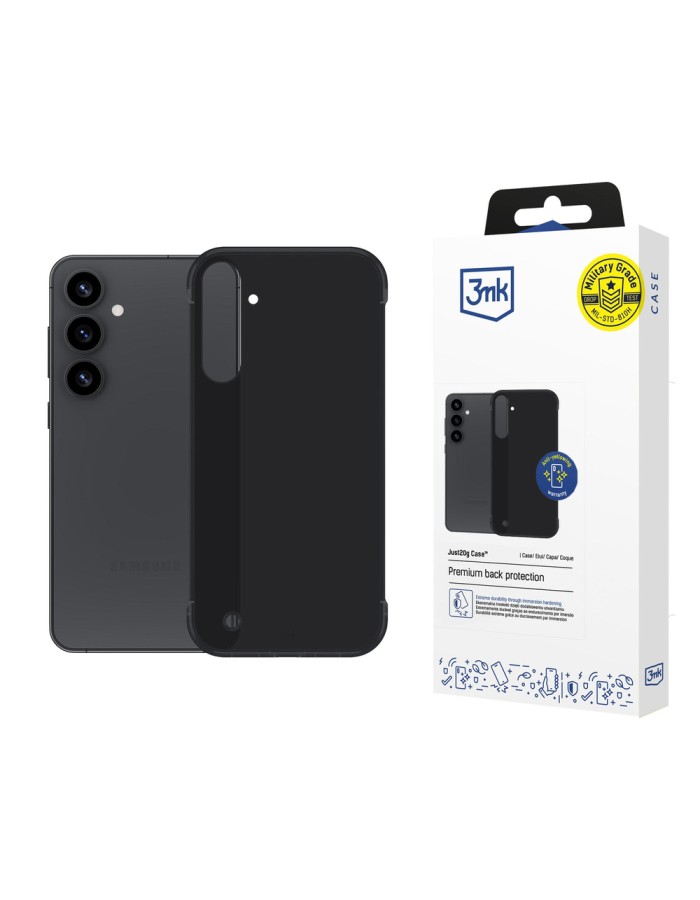 3mk Just20g Matt Case for Samsung Galaxy S25+ - Matte Black