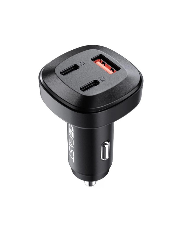 Acefast car charger 66W 2x USB Type C / USB, PPS, Power Delivery, Quick Charge 4.0, AFC, FCP, SCP black (B3 black)